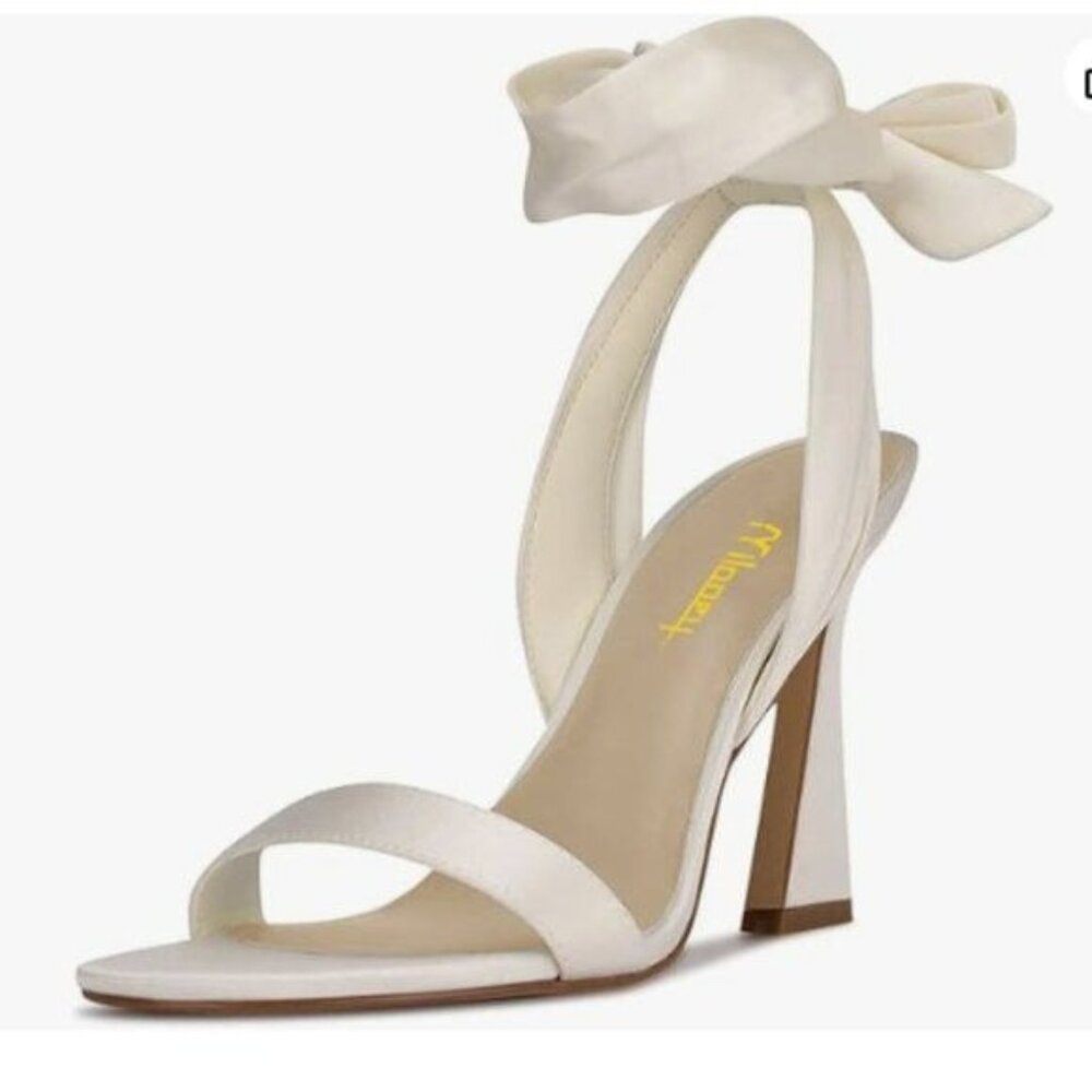 Milooey shoes Women Elegant Open Toe Strappy Heeled Sandal Lace Up High Heels